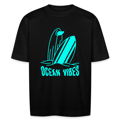 Unisex Oversize Bio-T-Shirt -ocean vibes- - Schwarz