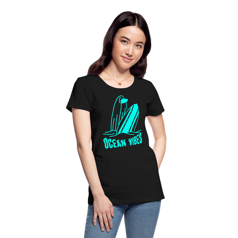 Frauen Premium Bio T-Shirt - Schwarz