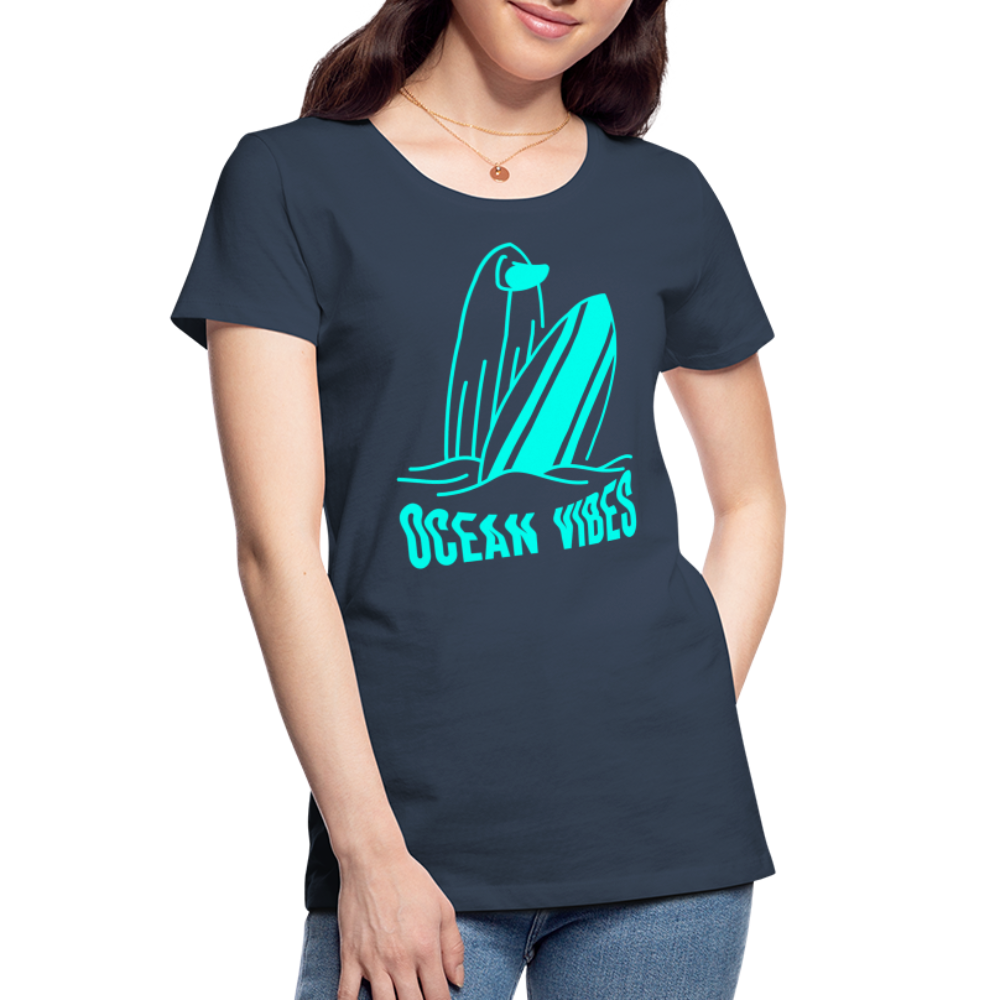 Frauen Premium Bio T-Shirt - Navy