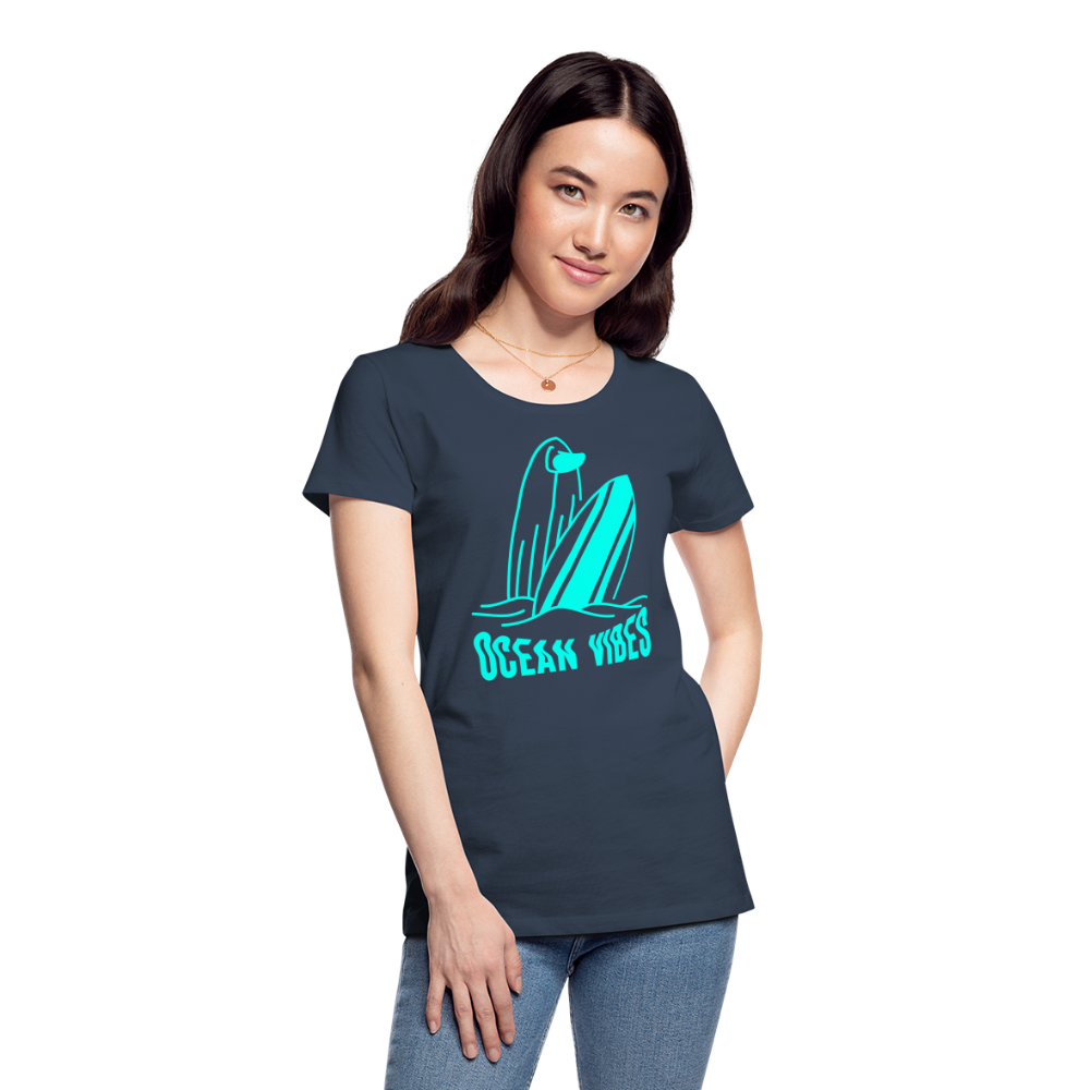 Frauen Premium Bio T-Shirt - Navy