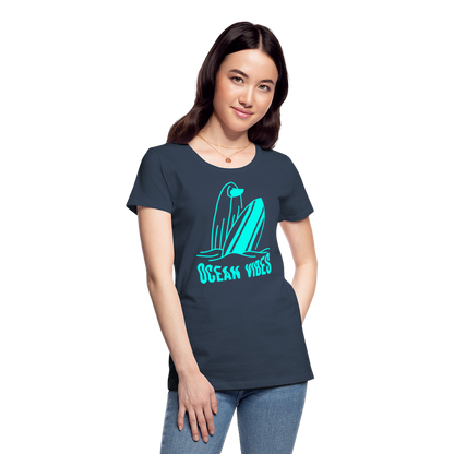 Frauen Premium Bio T-Shirt - Navy