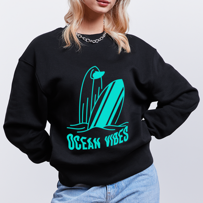 Unisex Oversize Pullover -ocean vibes- - Schwarz