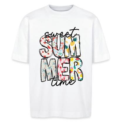 Unisex Oversize  T-Shirt -sweet summertime - Weiß