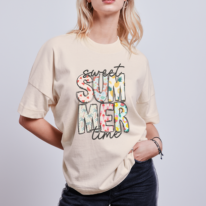 Unisex Oversize  T-Shirt -sweet summertime - Naturweiß