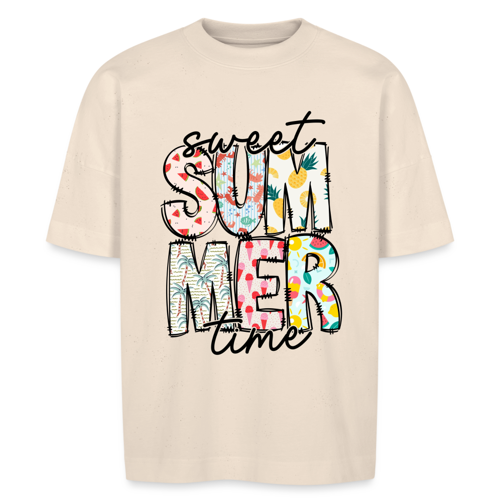 Unisex Oversize  T-Shirt -sweet summertime - Naturweiß