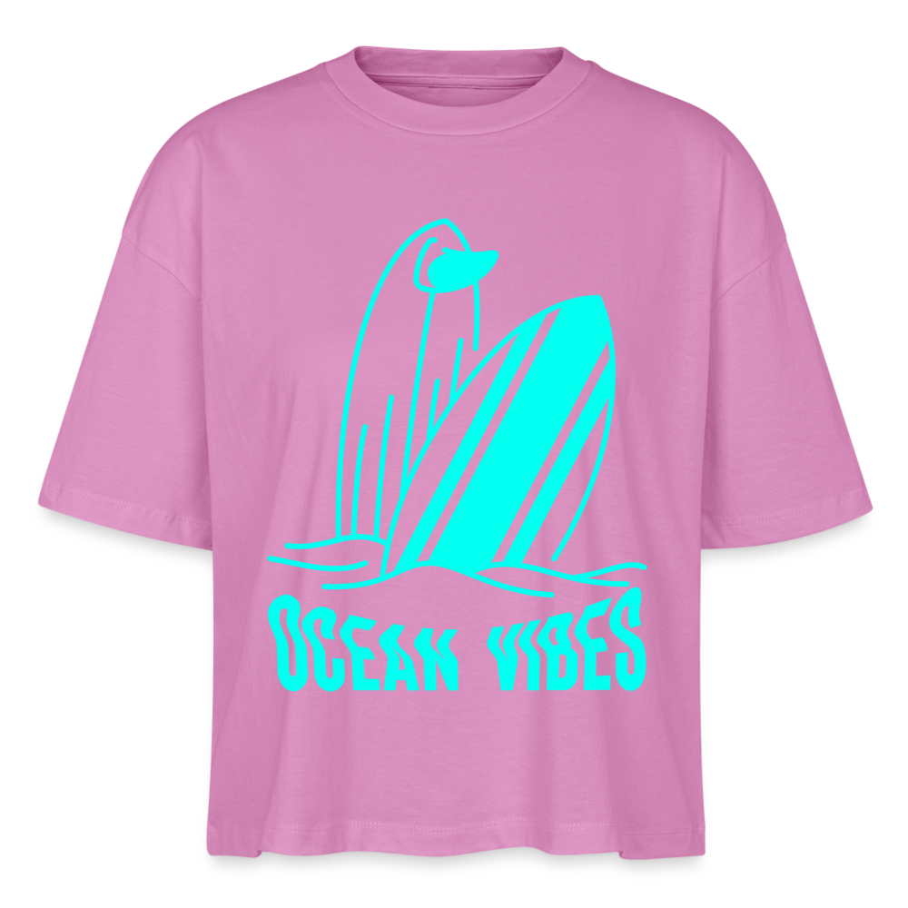 Frauen Boxy Bio-T-Shirt -ocean vibes- - Pink