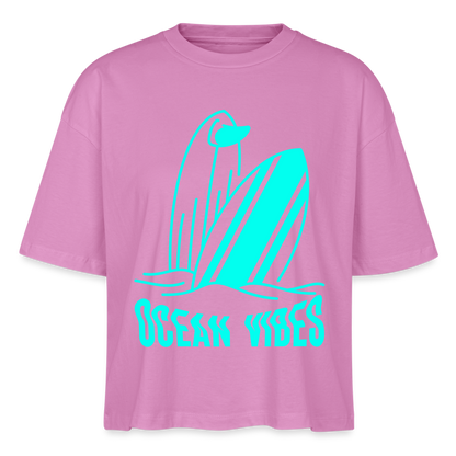 Frauen Boxy Bio-T-Shirt -ocean vibes- - Pink