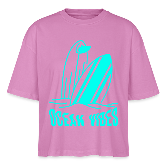 Frauen Boxy Bio-T-Shirt -ocean vibes- - Pink