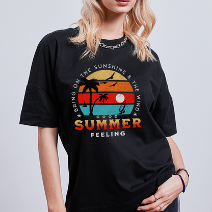 Unisex Oversize T-Shirt -bring on the sunshine- - Schwarz