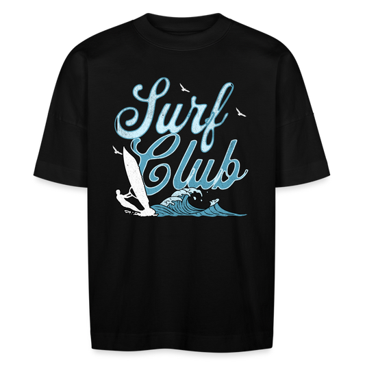 Unisex Oversize Bio-T-Shirt -surf club- - Schwarz