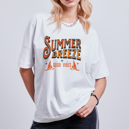 Unisex Oversize Bio-T-Shirt -summer breeze- - Weiß