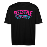 Unisex Oversize Bio-T-Shirt -freestyle surfing- - Schwarz