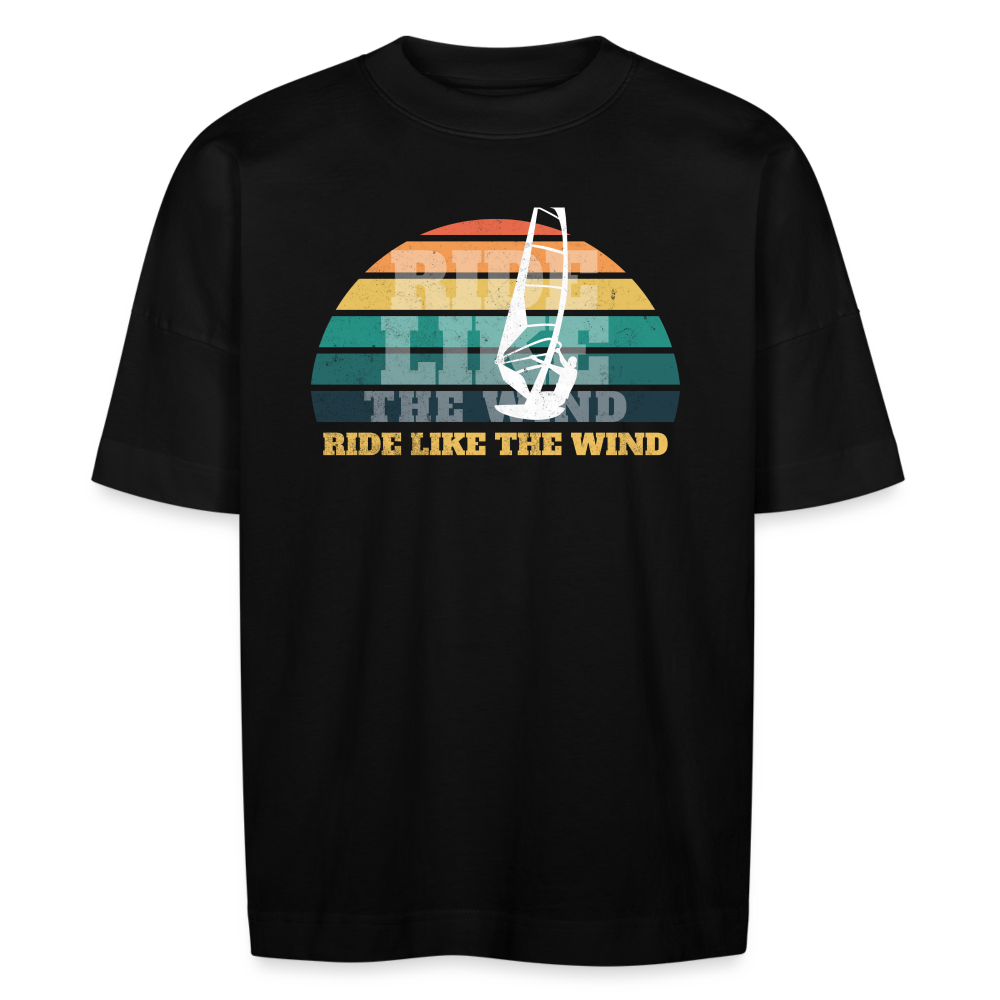 Unisex Oversize Bio-T-Shirt -ride like the wind- - Schwarz