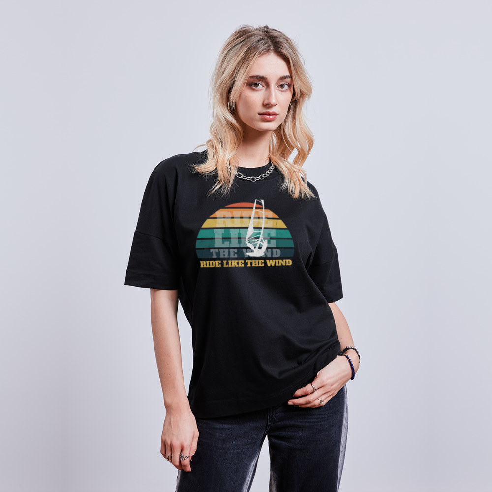 Unisex Oversize T-Shirt -ride like the wind- - Schwarz