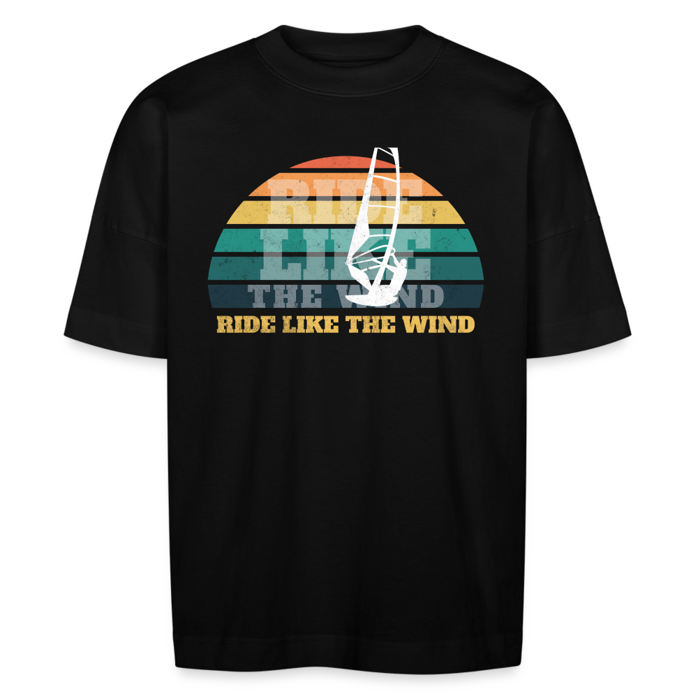 Unisex Oversize T-Shirt -ride like the wind- - Schwarz