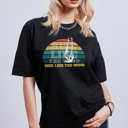 Unisex Oversize T-Shirt -ride like the wind- - Schwarz