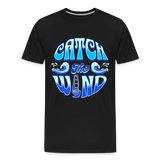 Männer Premium Bio T-Shirt -catch the wind- - Schwarz