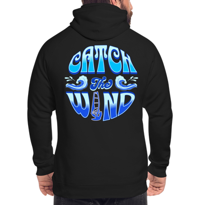 Unisex Bio-Hoodie -catch the wind- - Schwarz