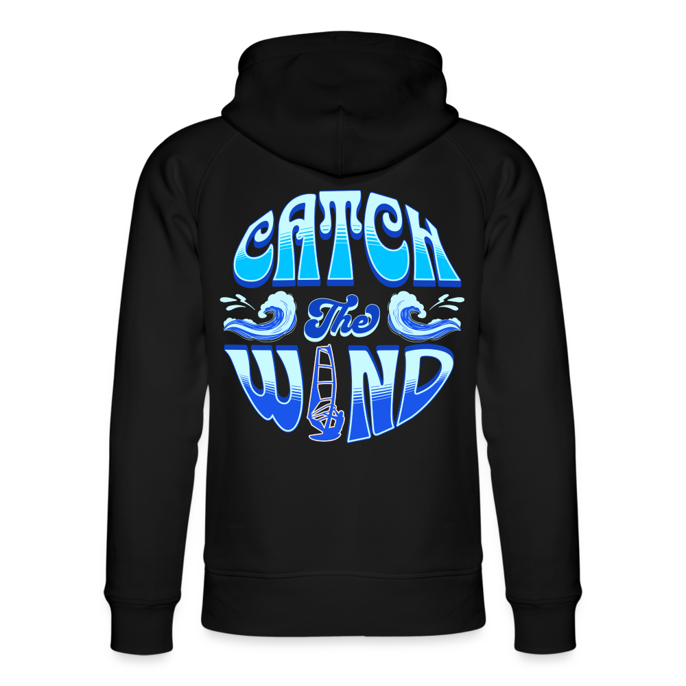 Unisex Bio-Hoodie -catch the wind- - Schwarz