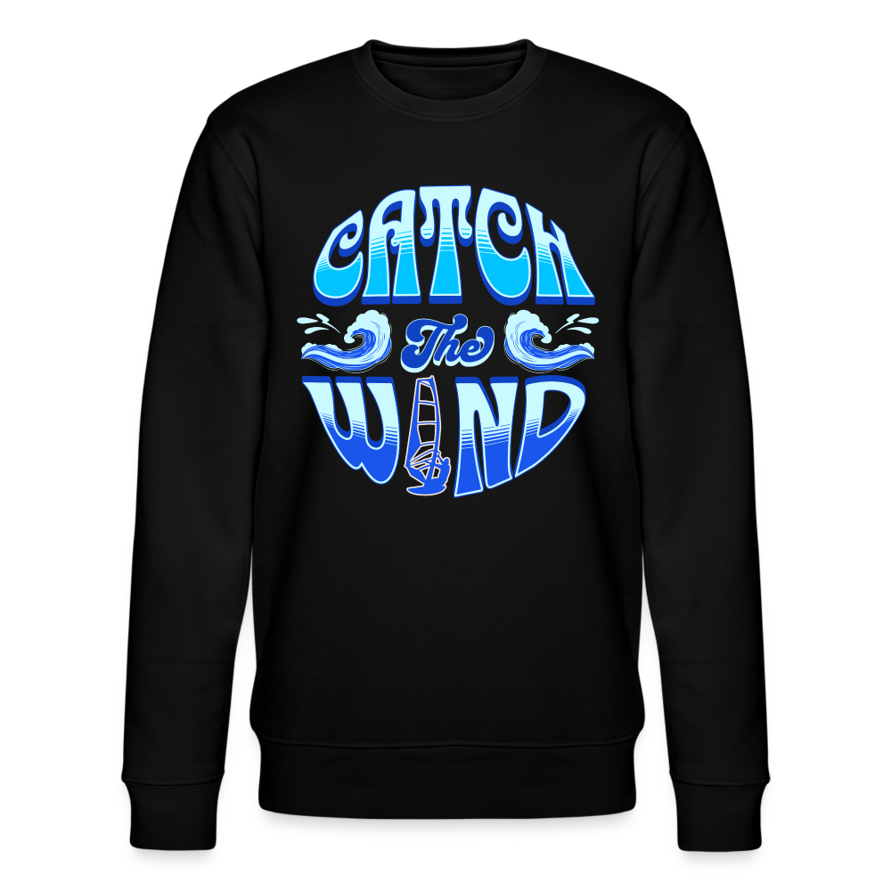 Männer Bio-Sweatshirt -catch the wind- - Schwarz