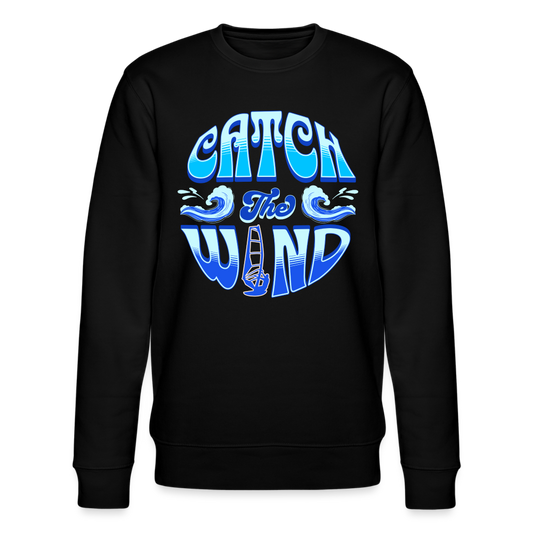 Männer Bio-Sweatshirt -catch the wind- - Schwarz