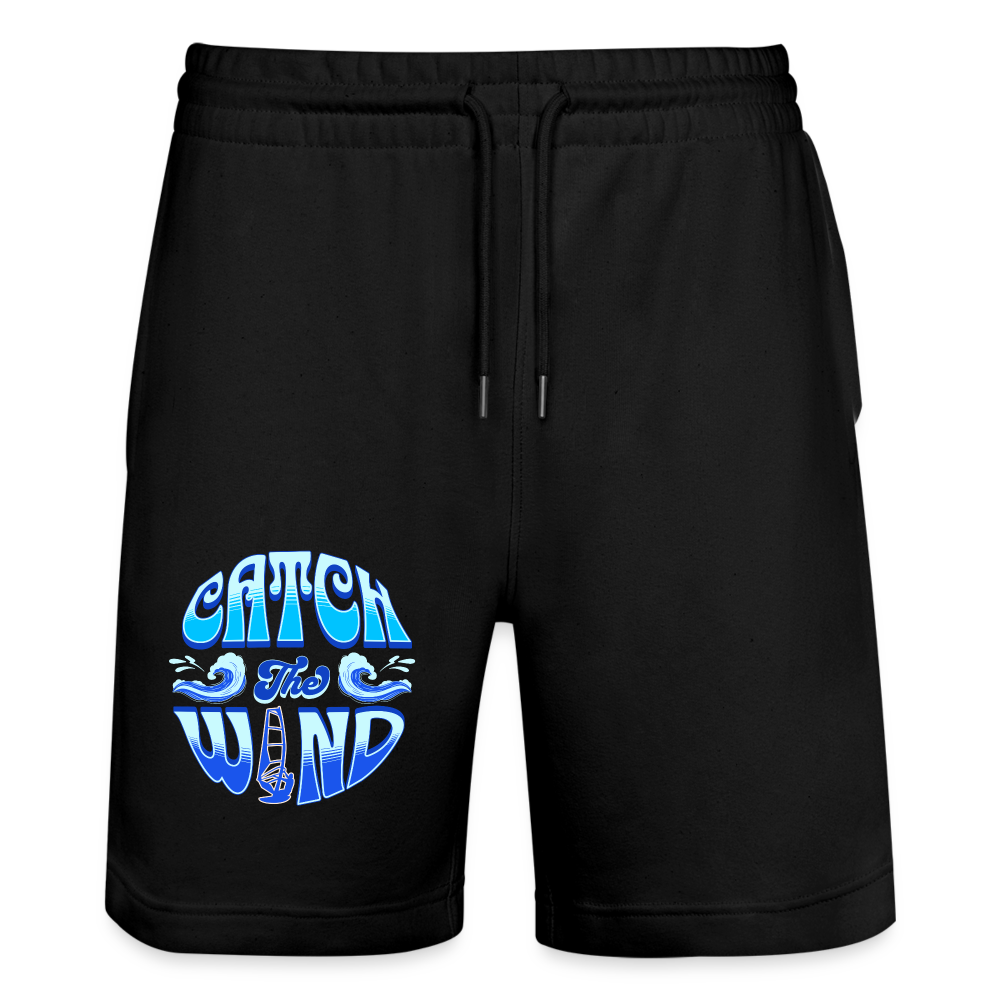 Unisex Bio Joggingshorts -catch the wind- - Schwarz