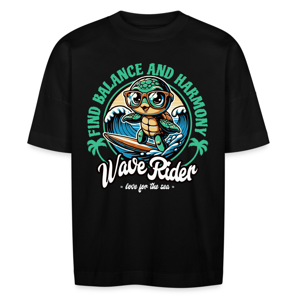 Unisex Oversize T-Shirt BLASTER -wave Rider- - Schwarz