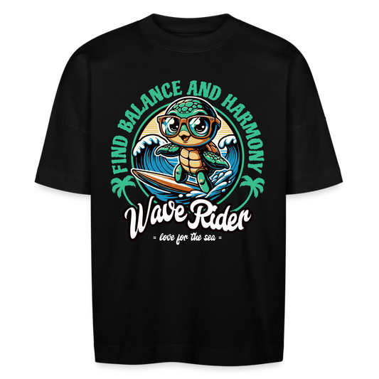 Unisex Oversize T-Shirt BLASTER -wave Rider- - Schwarz