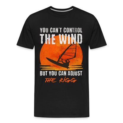 Männer Premium T-Shirt -you can´t control the wind- - Schwarz