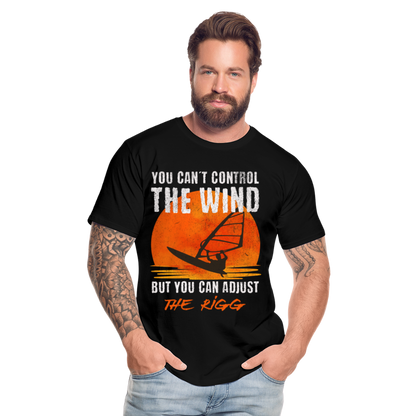 Männer Premium T-Shirt -you can´t control the wind- - Schwarz