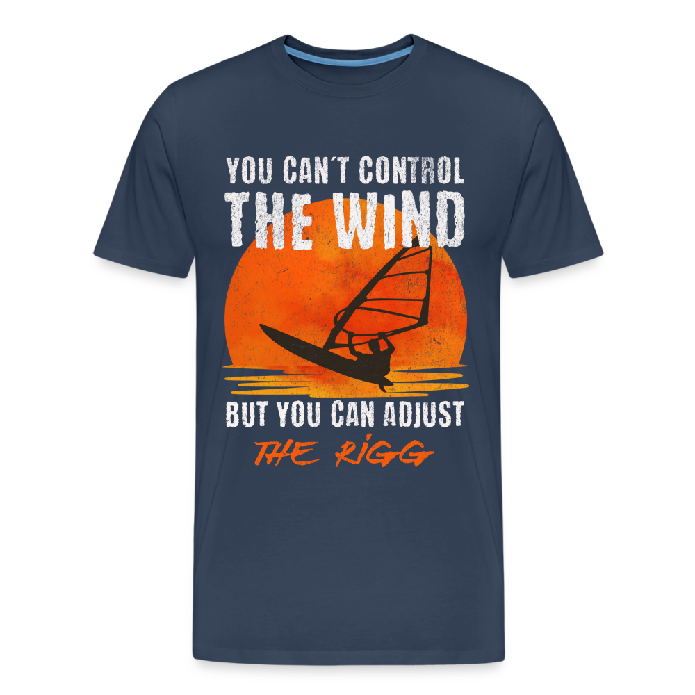 Männer Premium T-Shirt -you can´t control the wind- - Navy