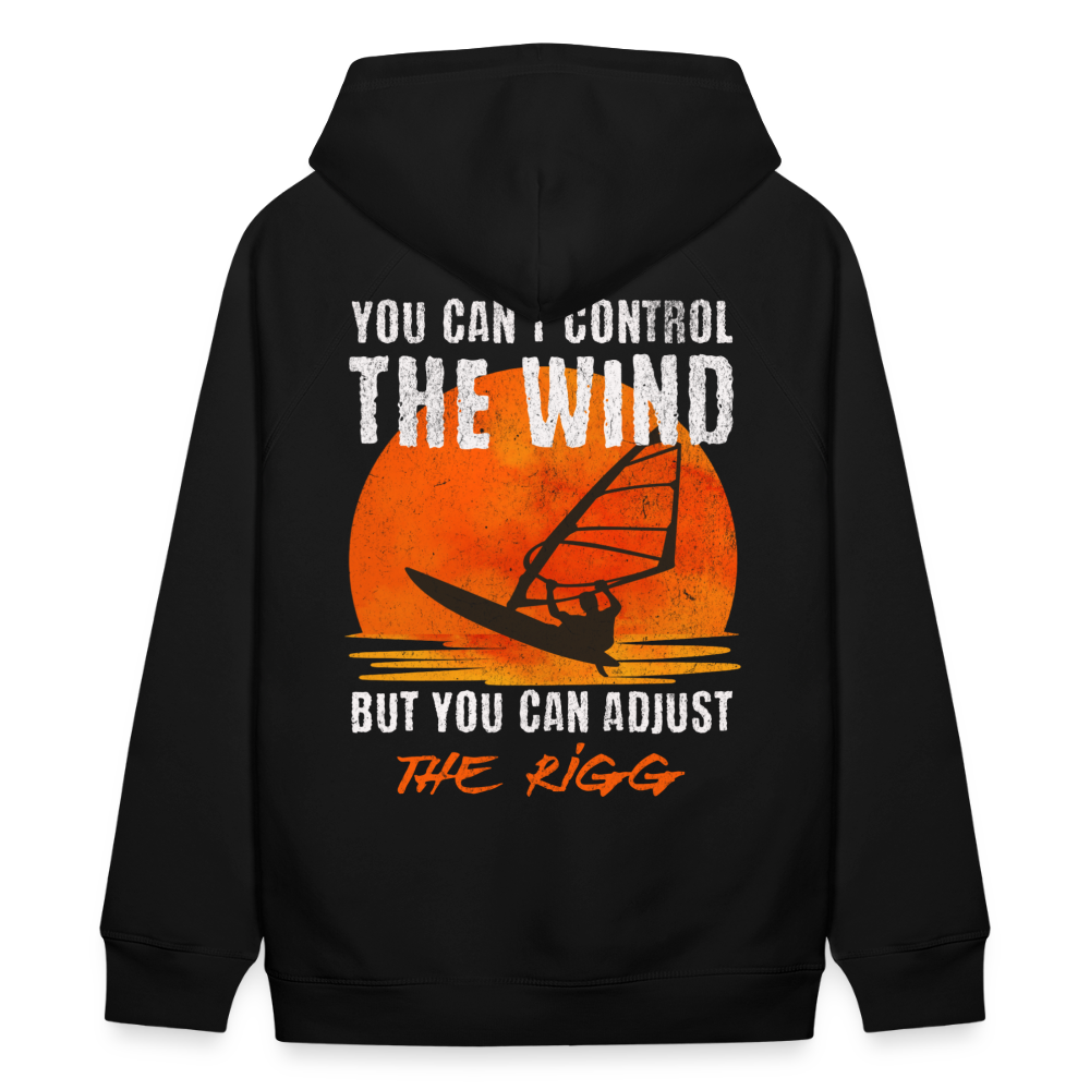 Unisex Bio-Hoodie -you can´t control the wind- - Schwarz