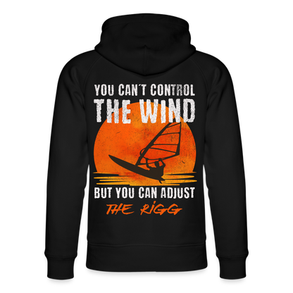 Unisex Bio-Hoodie -you can´t control the wind- - Schwarz