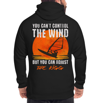 Unisex Bio-Hoodie -you can´t control the wind- - Schwarz