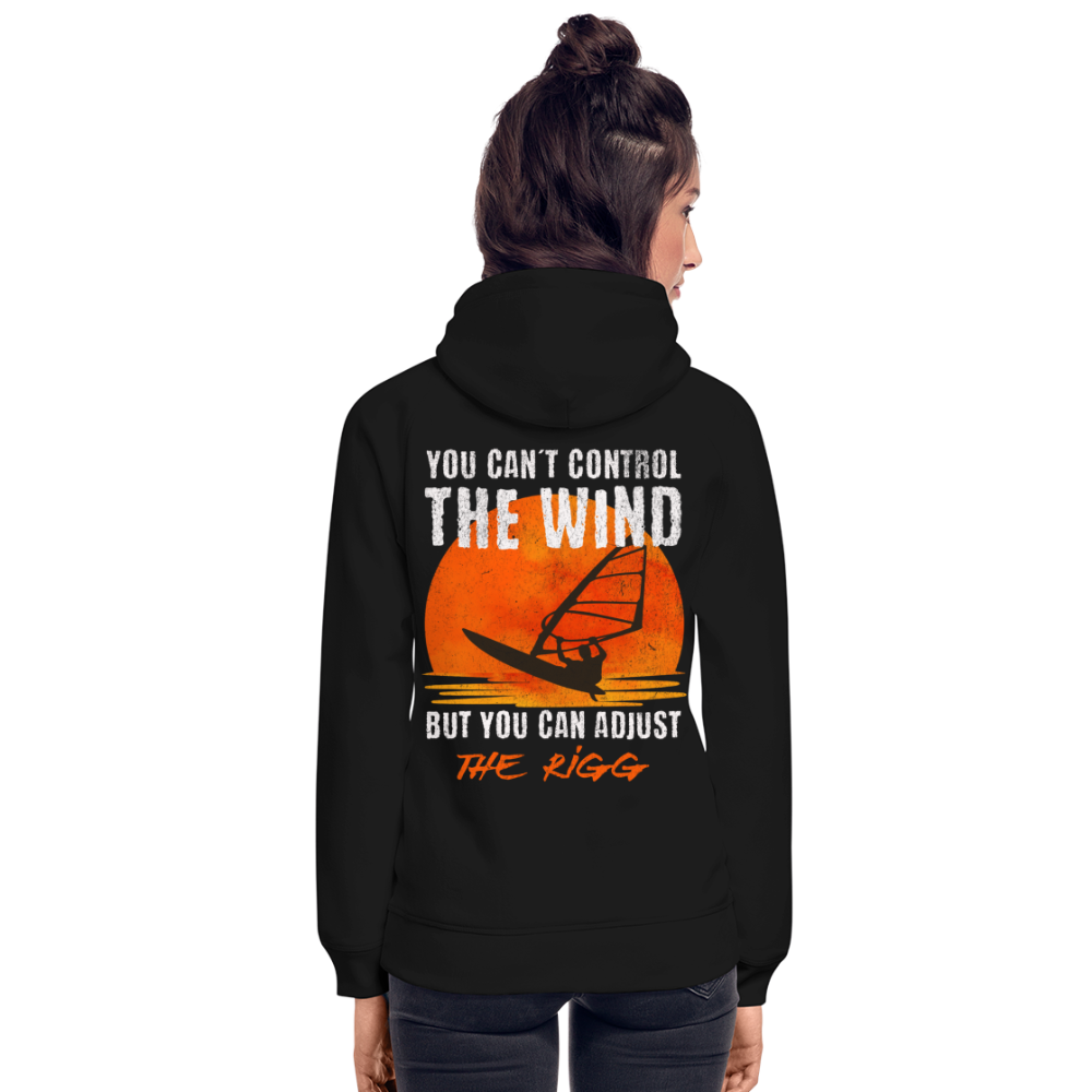 Unisex Bio-Hoodie -you can´t control the wind- - Schwarz