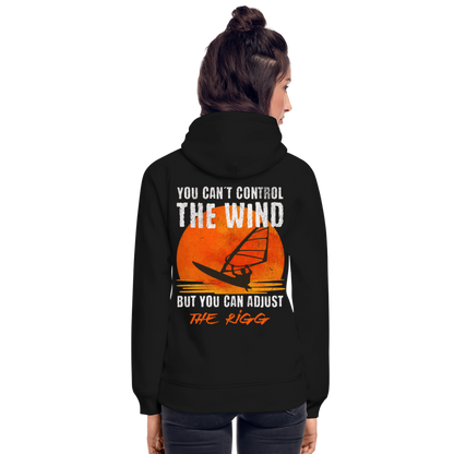 Unisex Bio-Hoodie -you can´t control the wind- - Schwarz