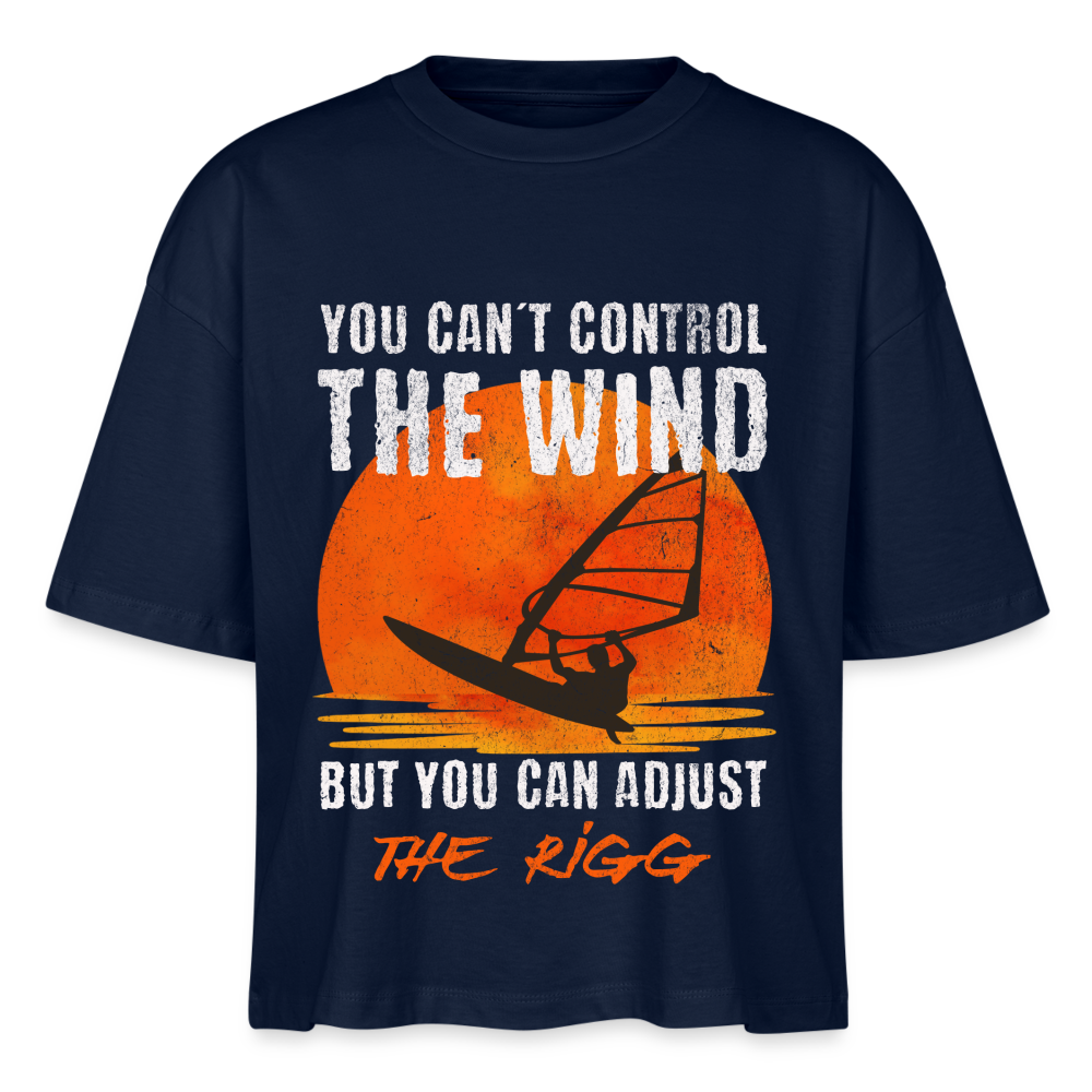 Frauen Bio-T-Shirt Nova -you can´t control the wind- - Navy