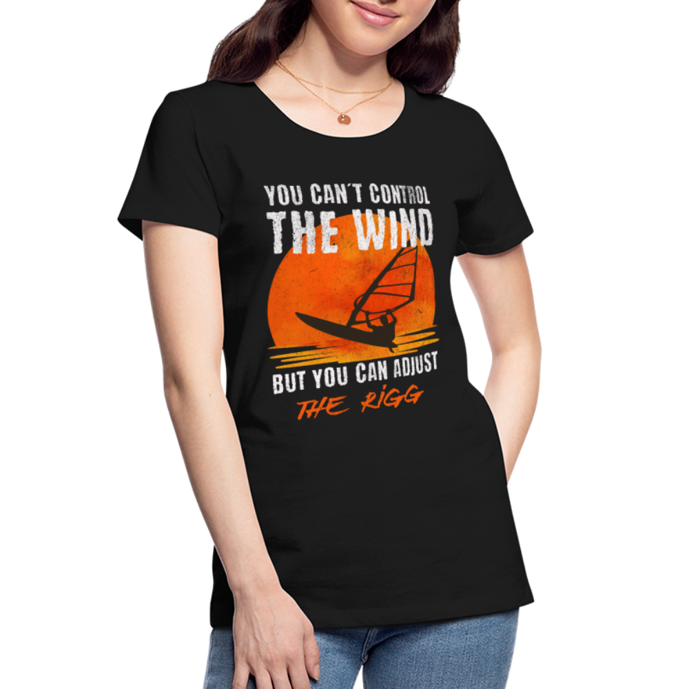 Frauen Premium Bio T-Shirt -you can´t control the wind- - Schwarz