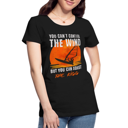 Frauen Premium Bio T-Shirt -you can´t control the wind- - Schwarz