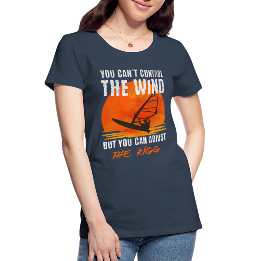 Frauen Premium Bio T-Shirt -you can´t control the wind- - Navy