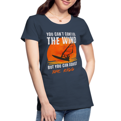 Frauen Premium Bio T-Shirt -you can´t control the wind- - Navy