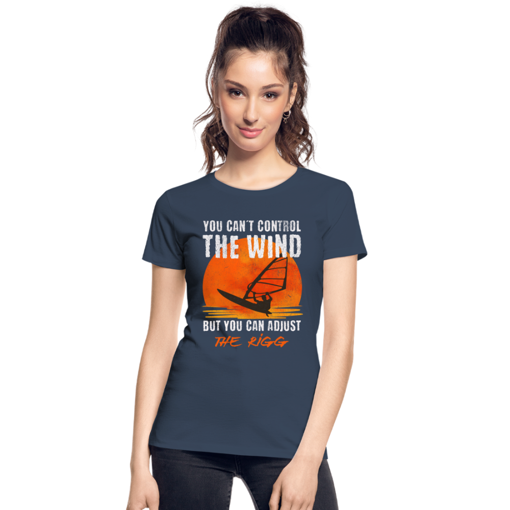 Frauen Premium Bio T-Shirt -you can´t control the wind- - Navy