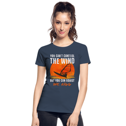 Frauen Premium Bio T-Shirt -you can´t control the wind- - Navy