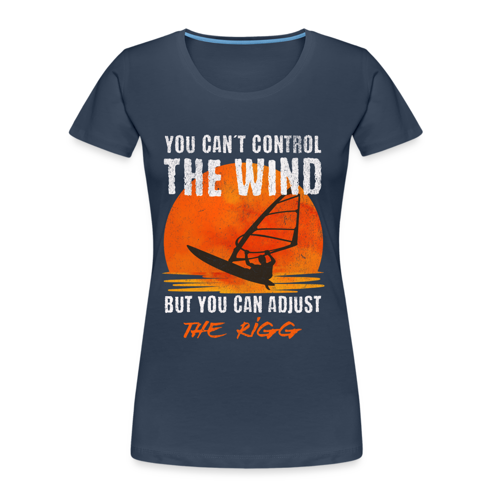 Frauen Premium Bio T-Shirt -you can´t control the wind- - Navy