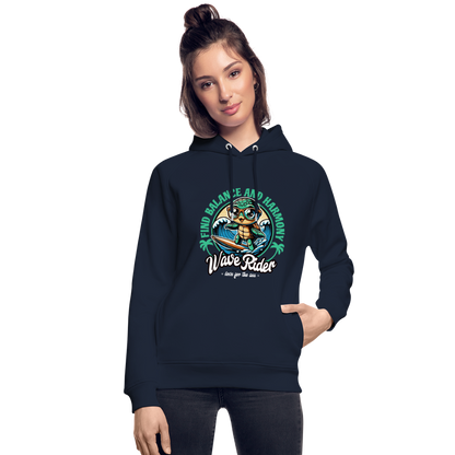 Unisex Bio-Hoodie -wave rider- - Navy