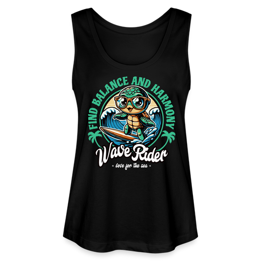 Frauen Bio Tank Top MINTER -wave rider- - Schwarz