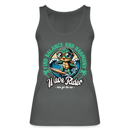 Frauen Bio Tank Top -wave rider- - Anthrazit