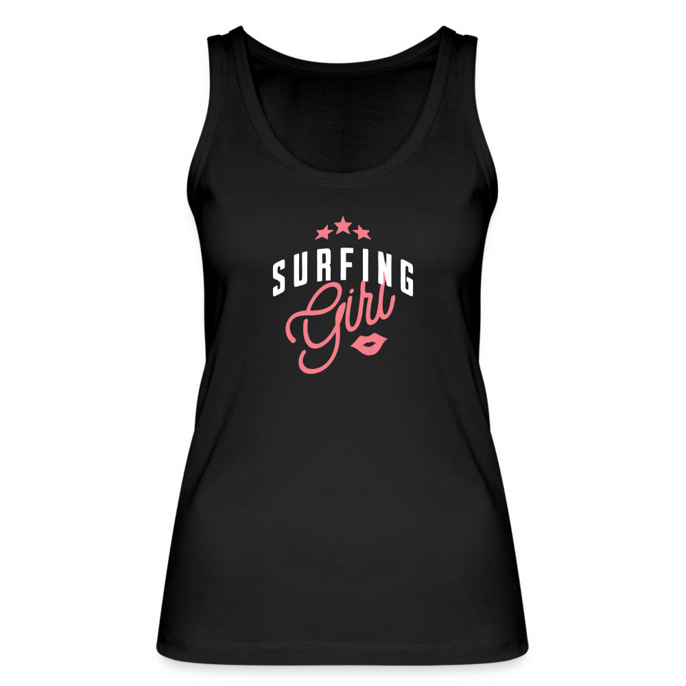 Frauen Bio Tank Top -surfing girl- - Schwarz