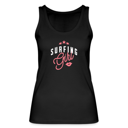 Frauen Bio Tank Top -surfing girl- - Schwarz