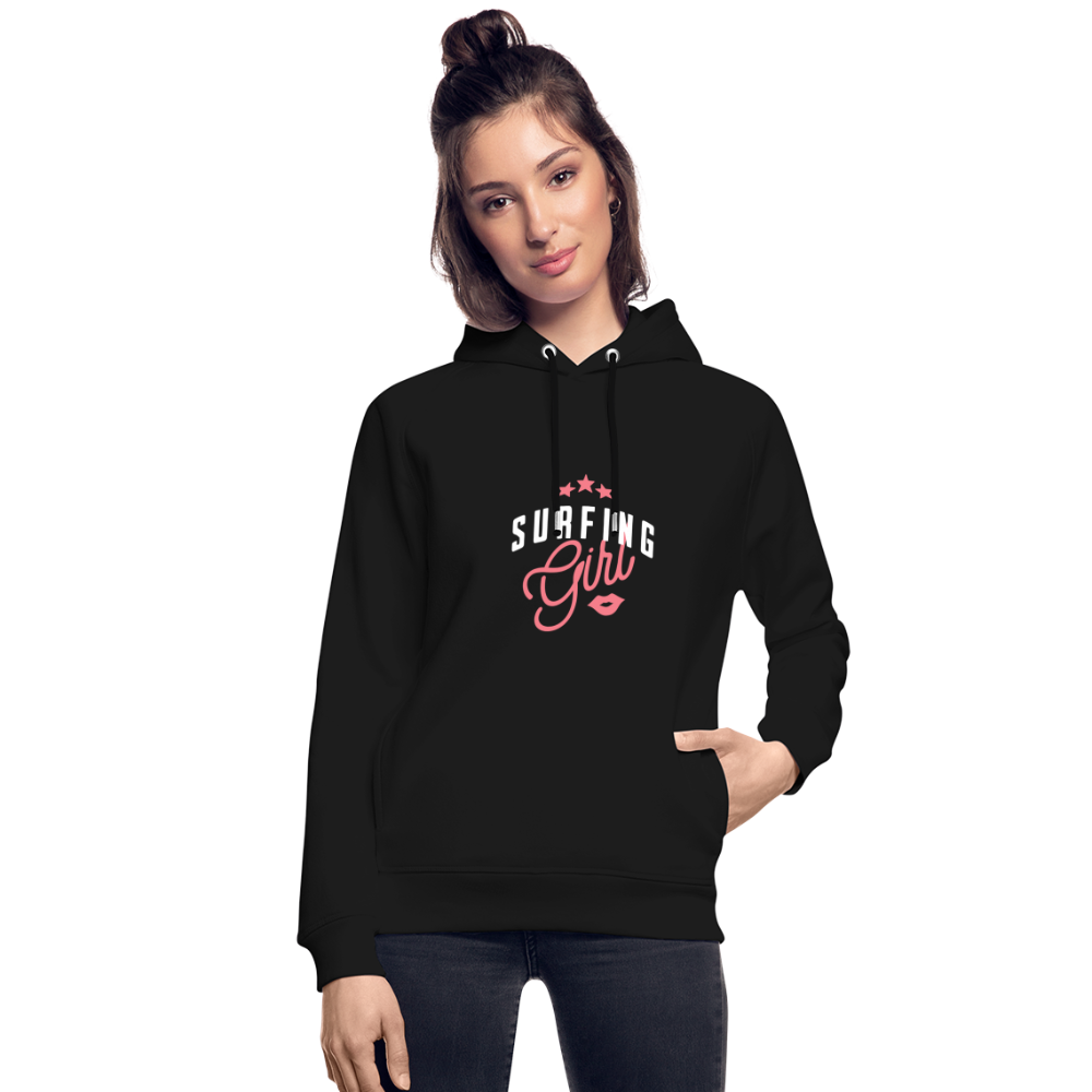 Unisex Bio-Hoodie -surfing girl- - Schwarz